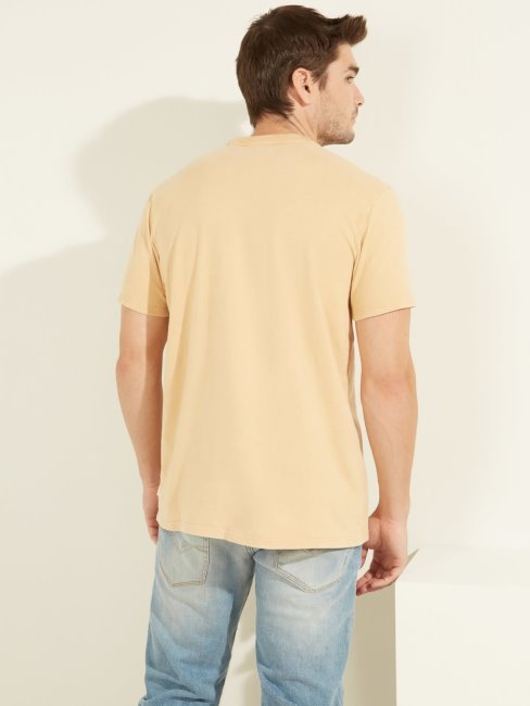 Tee Shirt Guess Beige Poche Avant