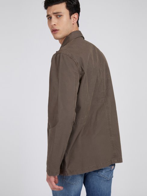 écusson De Chemise Coupe Décontractée Guess Marron Clair