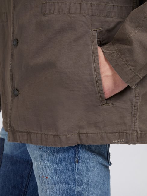 écusson De Chemise Coupe Décontractée Guess Marron Clair