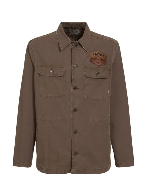 écusson De Chemise Coupe Décontractée Guess Marron Clair