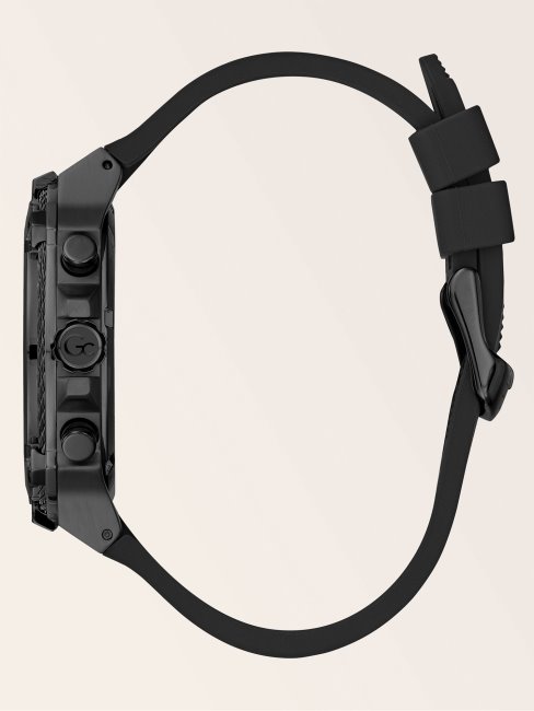 Montre Chronographe Gc Silicone Noir Guess