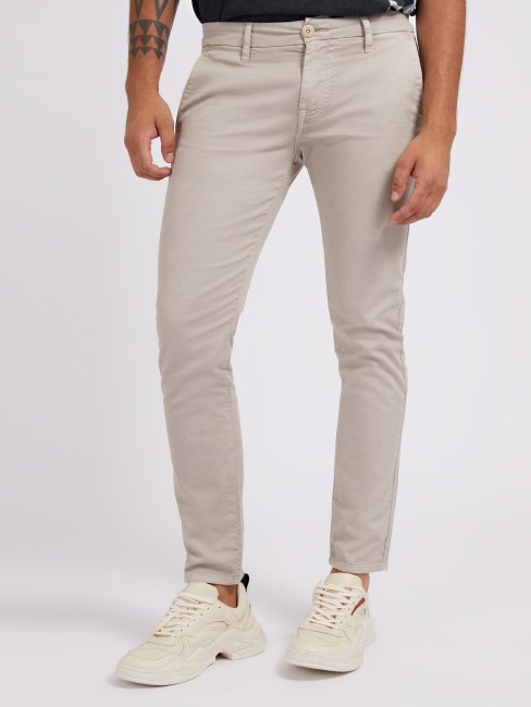 Pantalon Coupe Skinny Guess Beige