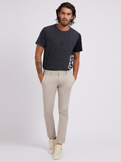 Pantalon Coupe Skinny Guess Beige