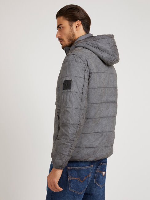 Guess Doudoune Matelassée Avec Capuche Gris