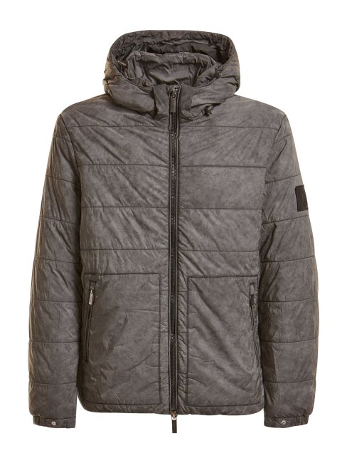 Guess Doudoune Matelassée Avec Capuche Gris