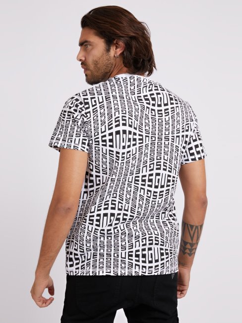T-shirt Imprimé All Over Guess Blanc Multi