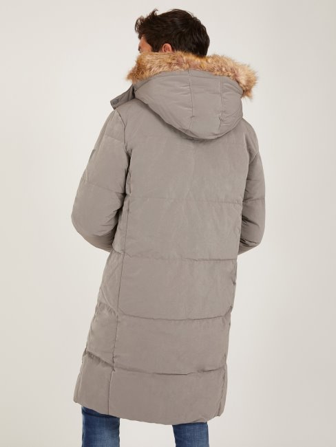 Doudoune Guess Marron Avec Capuche