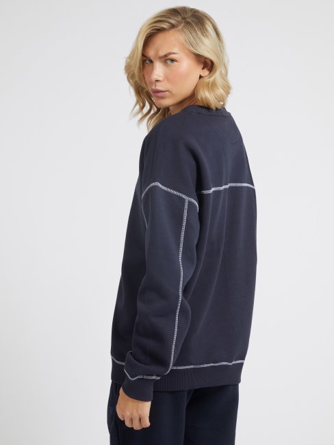 Guess Sweat Bleu Avec Logo Sur Le Devant Nouvelle Tendance