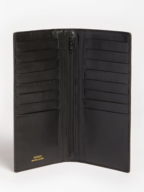 Guess Portefeuille De Soirée Imprimé Croco Noir