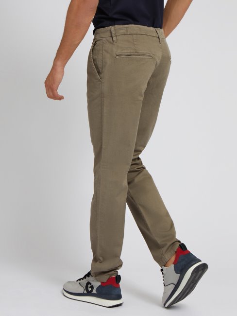 Guess Marron Pantalon Coupe Slim