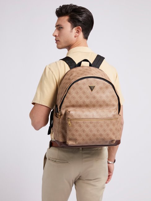 Sac à Dos Logo Vezzola 4g Beige Guess