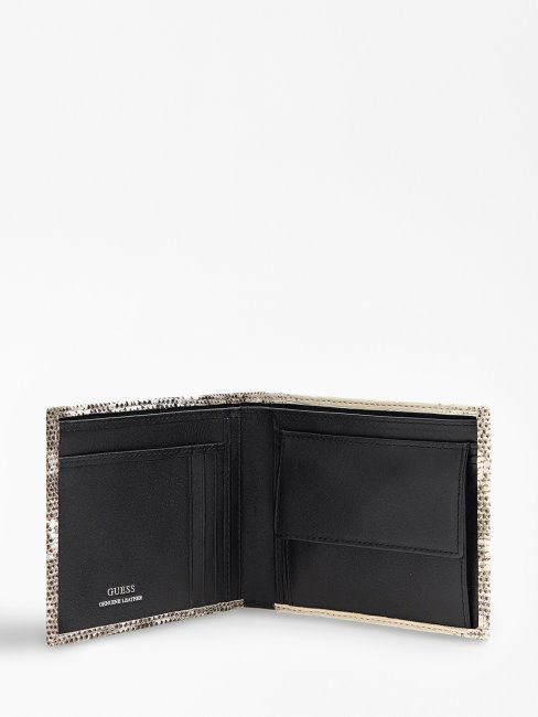 Portefeuille De Soirée Guess Blanc Imprimé Python