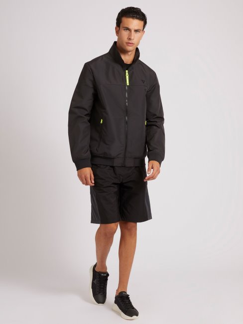 Guess Noir Blouson Aviateur Zippé