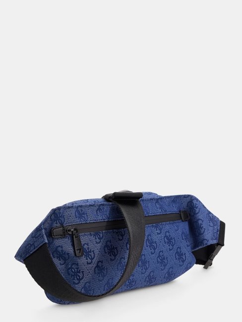 Sac Ceinture En Nylon Vezzola Bleu Foncé Guess