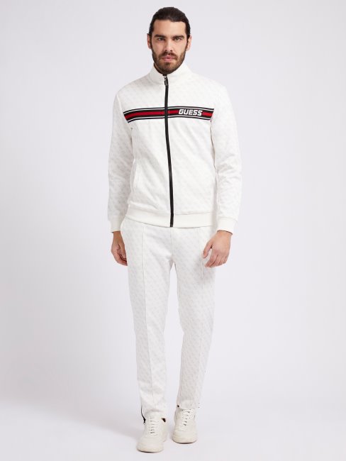 Sweat Logo All Over Guess Blanc