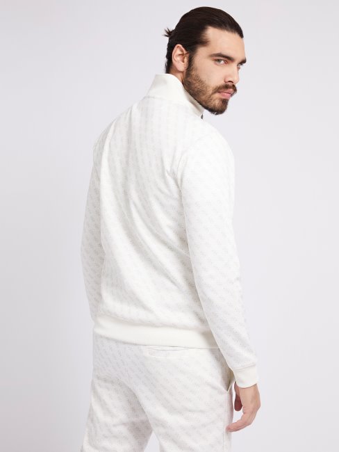 Sweat Logo All Over Guess Blanc