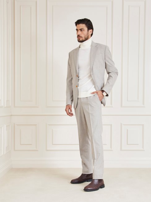 Guess Blazer Marciano Gris Clair à Boutonnage Simple