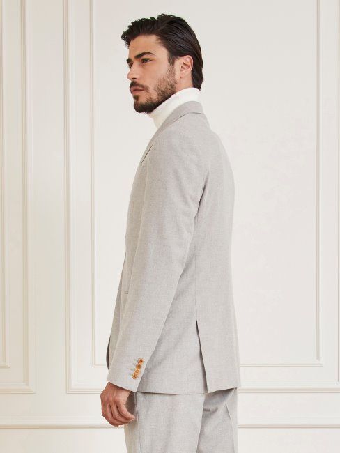 Guess Blazer Marciano Gris Clair à Boutonnage Simple