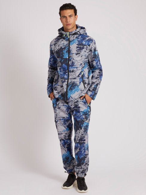 Coupe-vent Imprimé Sur L'ensemble Bleu Multi Guess