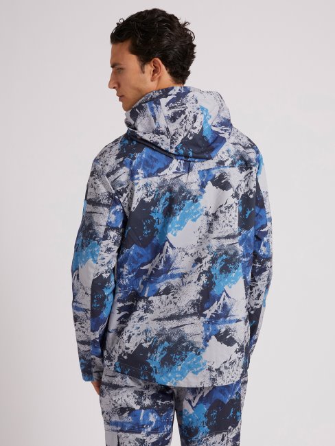 Coupe-vent Imprimé Sur L'ensemble Bleu Multi Guess