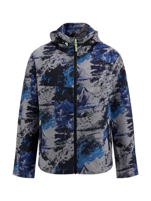 Coupe-vent Imprimé Sur L'ensemble Bleu Multi Guess