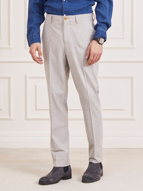 Pantalon Coupe Regular Gris Clair Guess Marciano