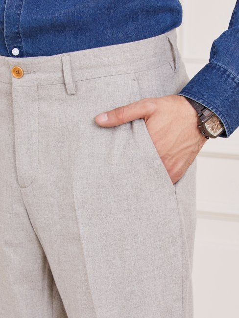 Pantalon Coupe Regular Gris Clair Guess Marciano