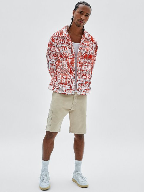 Guess Veste Blanche Multi-imprimés