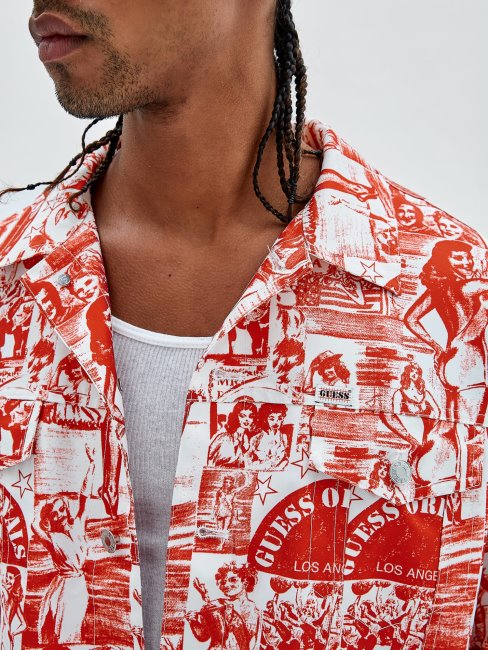 Guess Veste Blanche Multi-imprimés