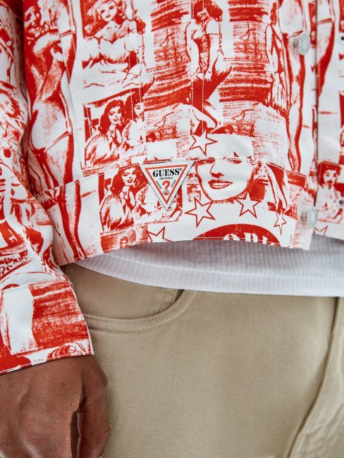 Guess Veste Blanche Multi-imprimés