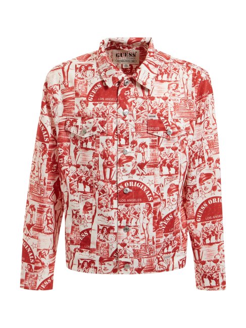 Guess Veste Blanche Multi-imprimés