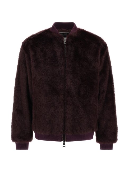 Guess Bomber En Fausse Fourrure Ou Rose