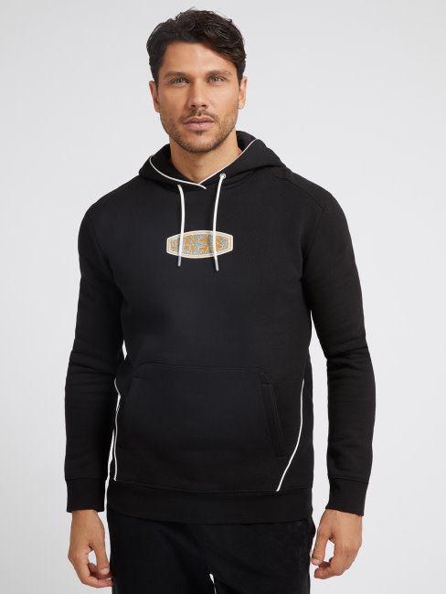 Sweat Logo Devant Guess Noir