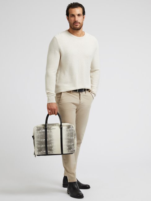 Guess Sac De Soirée Imprimé Python Blanc