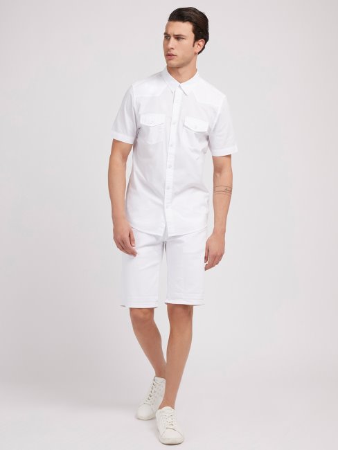 Chemise Manches Courtes Guess Blanche