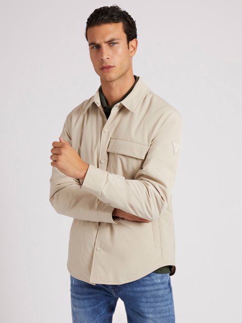 Veste Chemise Matelassée Beige Guess