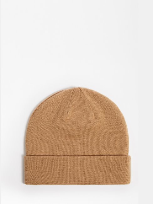 Bonnet Guess Gris En Mélange De Laine Côtelée