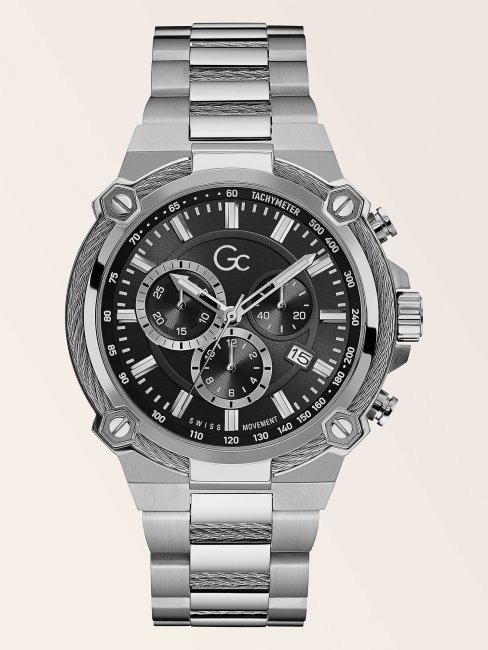 Montre Chronographe Guess Gc Acier Noir