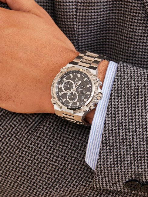 Montre Chronographe Guess Gc Acier Noir