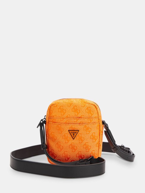 Sac à Bandoulière En Nylon Orange Guess Vezzola