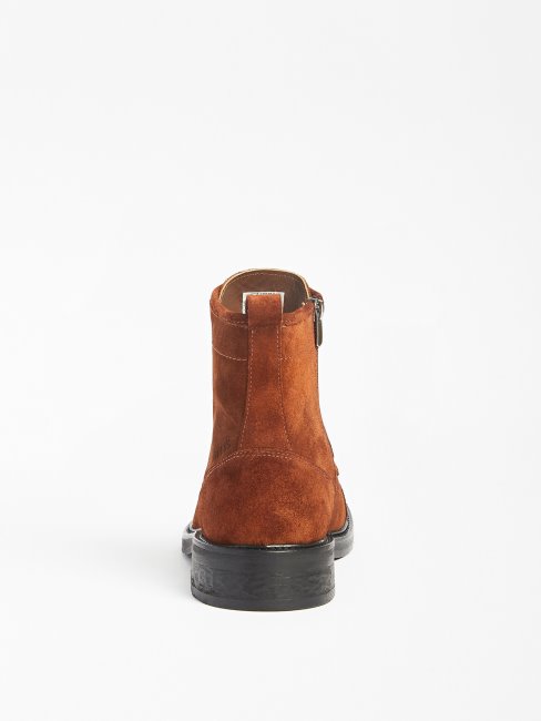 Guess Bottes De Combat Arco En Daim Marron