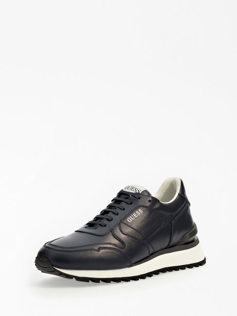 Chaussures De Course Varese En Cuir Véritable Guess Bleu