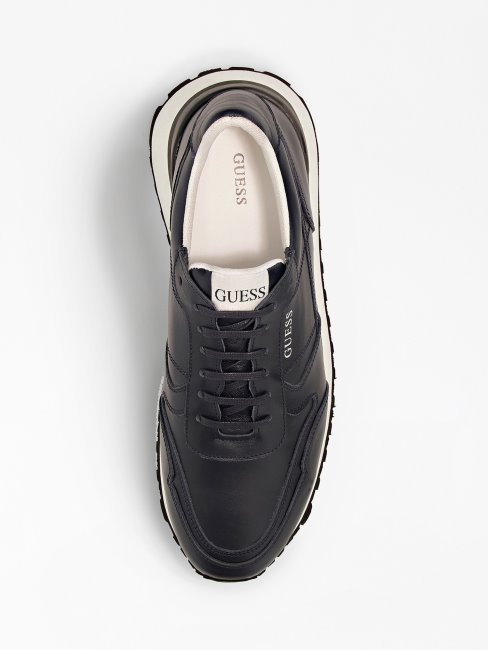 Chaussures De Course Varese En Cuir Véritable Guess Bleu