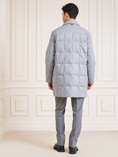 Guess Veste Longue En Duvet Véritable Marciano Gris