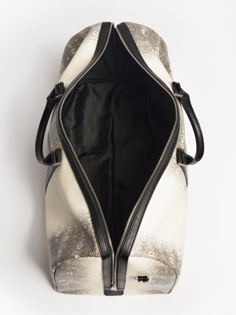 Guess Sac Week-end De Soirée Imprimé Python Blanc