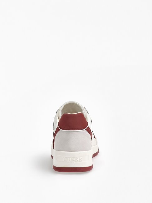 Baskets Basses Vicenza En Cuir Guess Rouge Multi