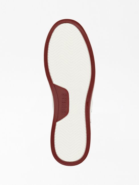 Baskets Basses Vicenza En Cuir Guess Rouge Multi