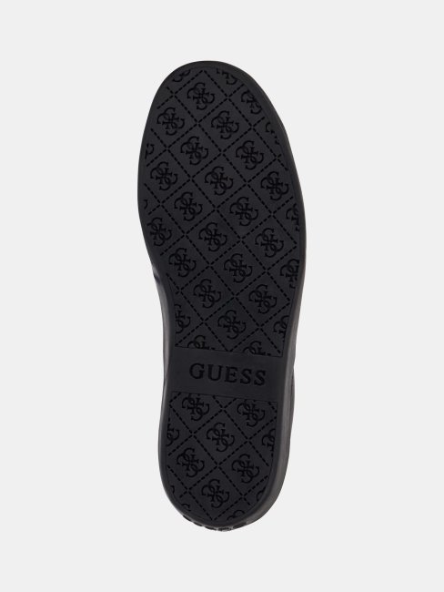 Guess Baskets Noires à Détail De Lion Nola