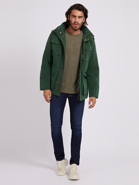Veste Militaire Verte Poches Devant Guess