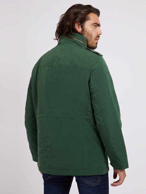 Veste Militaire Verte Poches Devant Guess